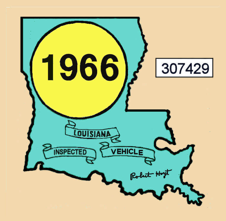(image for) 1966 Louisiana inspection sticker